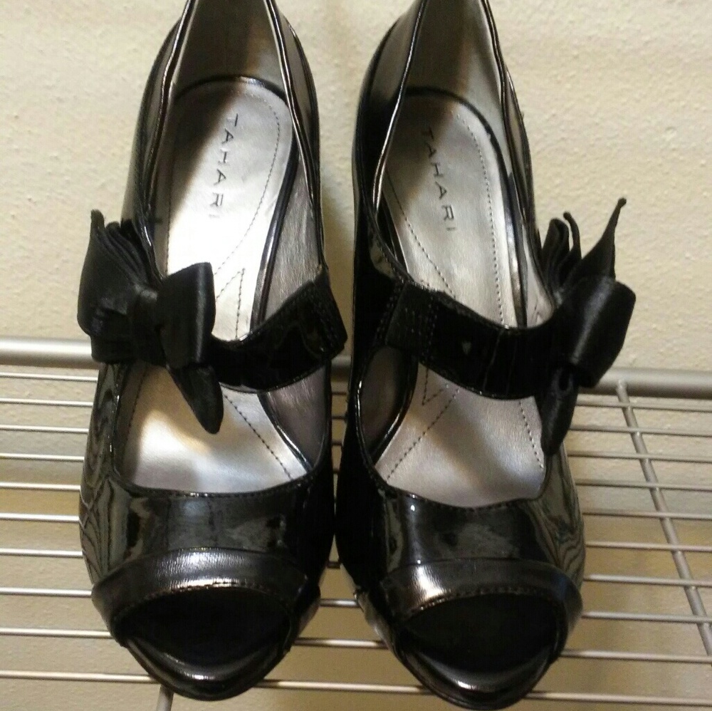 Tahari Polly Peep Toe Pumps